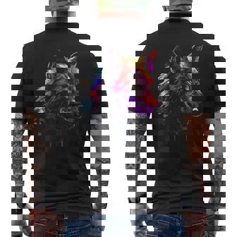 Obra De Arte Del Amante Del Lobo Motivo Animal Camiseta Hombre Estampado Espalda - Regaloses