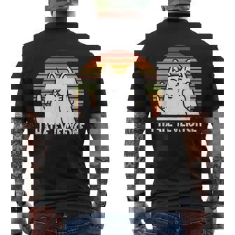 Odio A Todos Los Gatos Camiseta Hombre Estampado Espalda - Regaloses