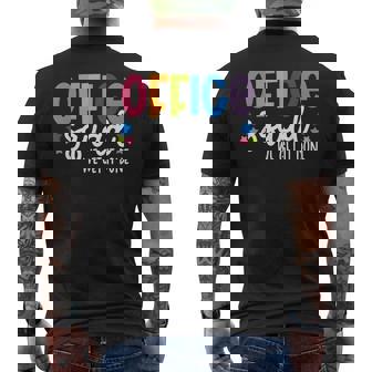 Office Squad We Get It Done Back To School Happy First Day Men's T-shirt Back Print | Mazezy
