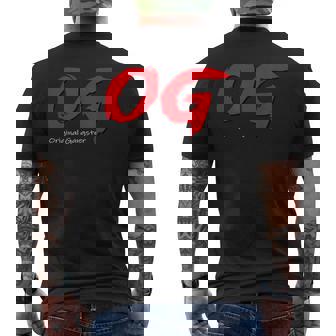 Og Graphic Bold Red Brush Style Men's T-shirt Back Print | Mazezy