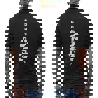 Og Sword Graphic Bold White Brush Style Men's T-shirt Back Print | Mazezy