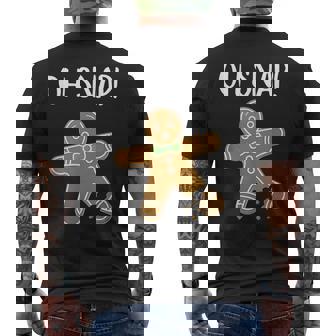 Ohnap ジンジャーブレッドマン クッキー 骨折脚 面白い メンズTシャツ バックプリント - Kawaiitshirt