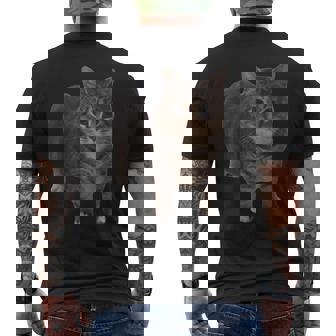 Oiia Oiia 猫 面白い 回転する猫 ミーム メンズTシャツ バックプリント - Kawaiitshirt