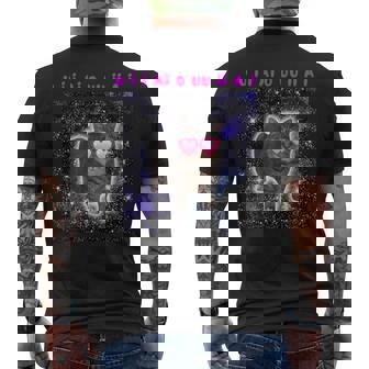 Oiiaa Oiiaa Cat Brain Rediralpinning Cat Meme T-Shirt mit Rückendruck - Seseable