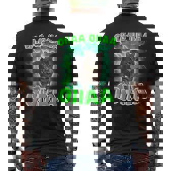 Oiiaa Oiiaa 猫 脳腐 ウイルス スピニング 猫 ミーム メンズTシャツ バックプリント - Kawaiitshirt