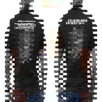 Oiiaoiia 猫 スピニング 猫 ミーム ファニー トレンディ キャット ミーム メンズTシャツ バックプリント - Kawaiitshirt