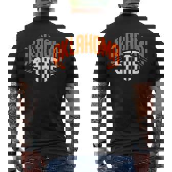 Oklahoma State And Usa Retro Vintage For American Men's T-shirt Back Print | Mazezy