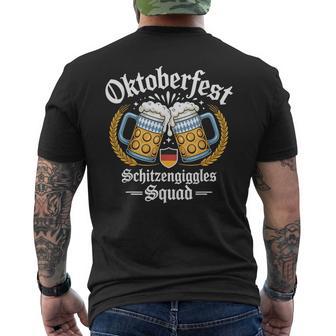 Oktoberfest Schitzengiggles Squad Festival Matching Outfit Men's T-shirt Back Print - Thegiftio UK