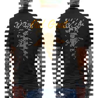 Old Goat Fun Grumpy Grandpa Dad Fathers Day Joke Farmer Men Men's T-shirt Back Print - Monsterry
