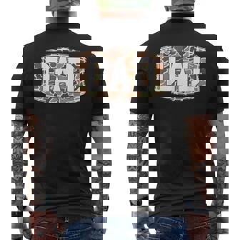 Old School Camo Dad Retro Camouflage Daddy Father's Day Men's T-shirt Back Print - Thegiftio UK