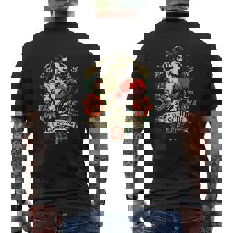 Oldchool Boxerintage Tattoo Rose Guantes Arte Camiseta Hombre Estampado Espalda - Regaloses