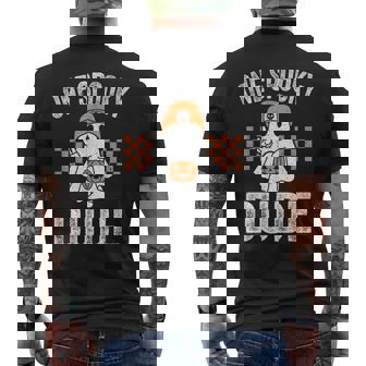 Onepooky Dude Ghost Dude ハロウィン メンズTシャツ バックプリント - Kawaiitshirt