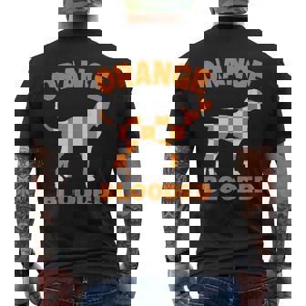 Orange Blooded Tennessee Hound Dog Native Home Tn Pride Men's T-shirt Back Print - Monsterry