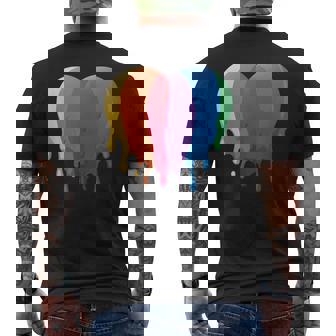 Orgullo Del Corazón Del Arco Iris Lgbtq Camiseta Hombre Estampado Espalda - Regaloses