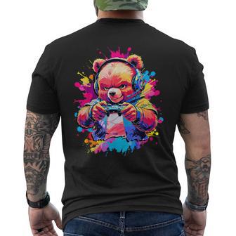 Ours Gamer Adolescent Cadeau Gamer Jeuxidéos Geek T-shirt imprimé au dos - Cadeauxyz