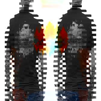 Outdoor Wildlife Abstract Nature Reflection Forest Trees Men's T-shirt Back Print - Thegiftio UK