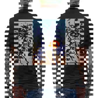 Palmier Coucher De Soleil Plage Tropicale T-shirt imprimé au dos - Cadeauxyz