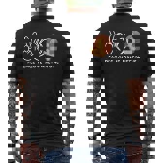 Panettone Peace Love Retro Panettone Amante De La Comida Camiseta Hombre Estampado Espalda - Regaloses