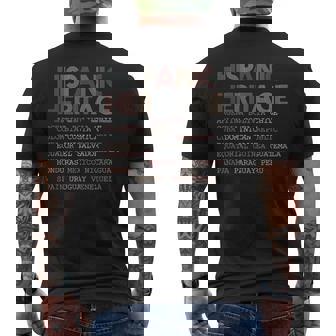 Hispanic Heritage Countries Nation Names Typography Men's T-shirt Back Print - Monsterry