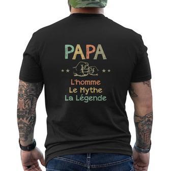 Papa Lhomme Le Mythe La Legende T-shirt imprimé au dos - Cadeauxyz