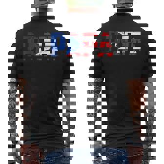 Papa Puerto Rico Flag Pride Fathers Day Puerto Rican Men Men's T-shirt Back Print - Monsterry