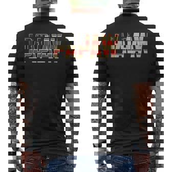 Papaw Bold Patriotic American Flag Father’S Day Papaw Men's T-shirt Back Print - Monsterry