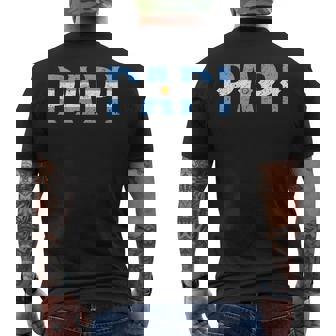 Papi Argentine Flag Argentina Father's Day Patriotic Pride Men's T-shirt Back Print | Mazezy
