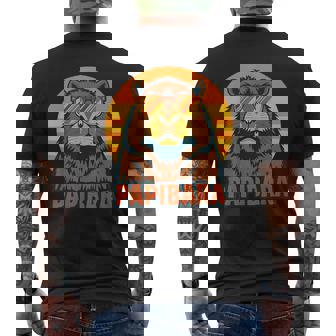 Papibara Werdender Papa Dad T-Shirt mit Rückendruck - Seseable