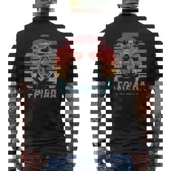 Papibaraatertag Bester Papa Capybara Lustige T-Shirt mit Rückendruck - Geschenkecke