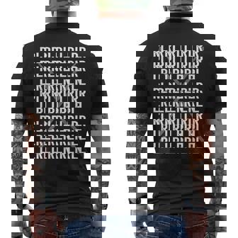 Paradiddleariations マーチングドラマー ドラムスタッフ メンズTシャツ バックプリント - Kawaiitshirt