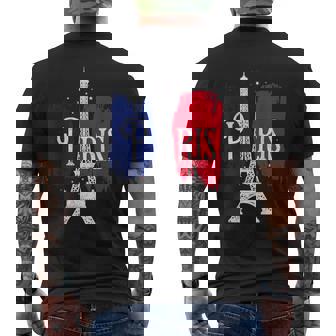 Parigi Francese Torre Eiffel Europeo Francese Parigi T-shirt da uomo con stampa posteriore - Novitaregali