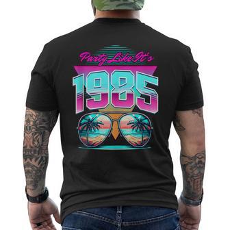 Party Like It's 1985 Throwback Vintage 80S Theme Men's T-shirt Back Print - Thegiftio UK