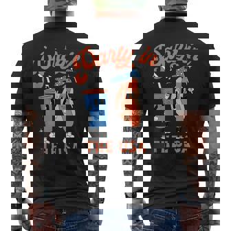 Party In The Usa Hot Dog Love Usa 4Th Of July Men's T-shirt Back Print - Thegiftio UK