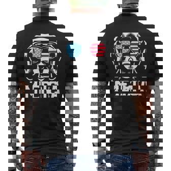Patriotic Dachshund Dog Merica Us Flag 4Th Of July Dog Lover Men's T-shirt Back Print | Mazezy