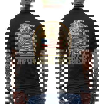 Patriotic Local Boy Labrador Dogs Usa Camo Truck Men's T-shirt Back Print - Monsterry