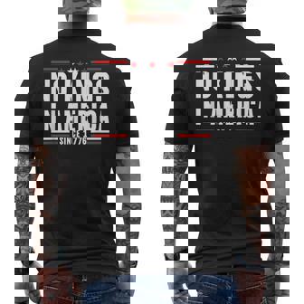 Patriotic Pro-Democracy Protest June 14 No Kings In America Men's T-shirt Back Print | Mazezy