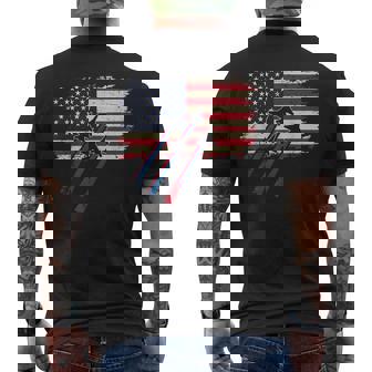 Patriotic Red White Blue Flag Fighter Jets 4Th Of July Usa Men's T-shirt Back Print - Thegiftio UK