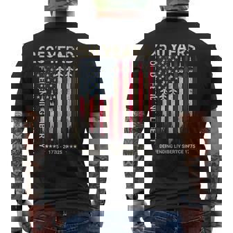 Patriotic Usa Flag Military Parade Army 250Th Anniversary Men's T-shirt Back Print | Mazezy