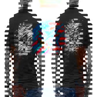 Patriotic Usa Jets American Flag America 4Th Of July Men's T-shirt Back Print - Monsterry