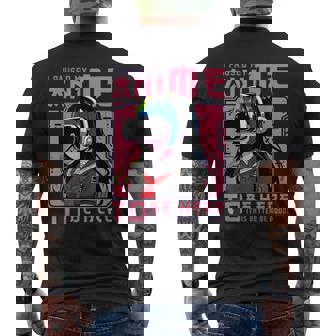 I Paused My Anime To Be Here Japan Kawaii Otaku Manga Anime Men's T-shirt Back Print - Thegiftio