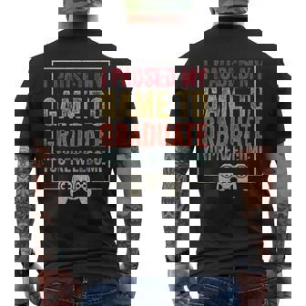 I Paused My Game To Graduate Gamer Graduation Boys Men's T-shirt Back Print - Thegiftio UK