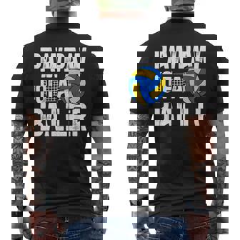 Pawpaw Of A Baller Volleyball Pawpaw Of A Volleyball Player Men's T-shirt Back Print - Monsterry