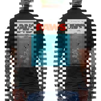 Paws Cat ファニーtシャツ、子猫映画ポスターパロディ メンズTシャツ バックプリント - Kawaiitshirt