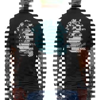 Peace Out 星条旗 ピースサイン 男女 色あせ メンズTシャツ バックプリント - Kawaiitshirt