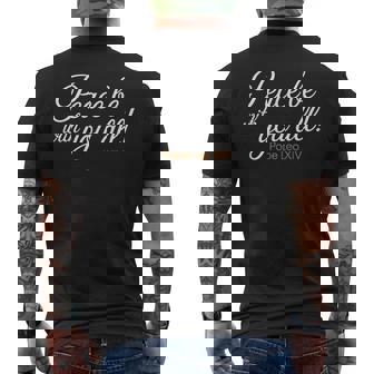 Peace Be With You All Pope Leo Xiv Quote Men's T-shirt Back Print - Thegiftio