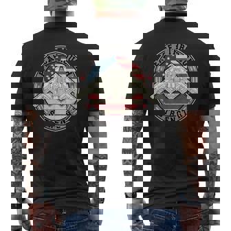 Peace Through Strength Distressed Flag Usa Graphic Men's T-shirt Back Print - Thegiftio UK