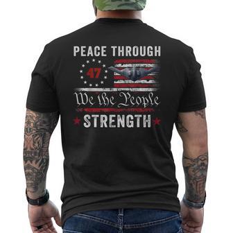 Peace Through Strength Trump Operation Midnight Hammer Men's T-shirt Back Print - Thegiftio UK