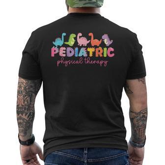 Pediatric Physical Therapy Dinosaur Pt Physical Therapist Men's T-shirt Back Print - Thegiftio UK