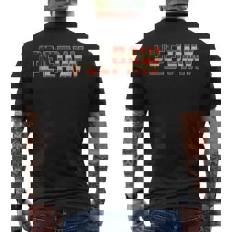Peepaw Bold Patriotic American Flag Father’S Day Peepaw Men's T-shirt Back Print - Monsterry