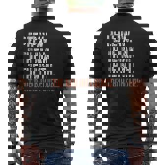 Peepaw The Man The Myth The Bad Influence Father's Day Men's T-shirt Back Print - Monsterry